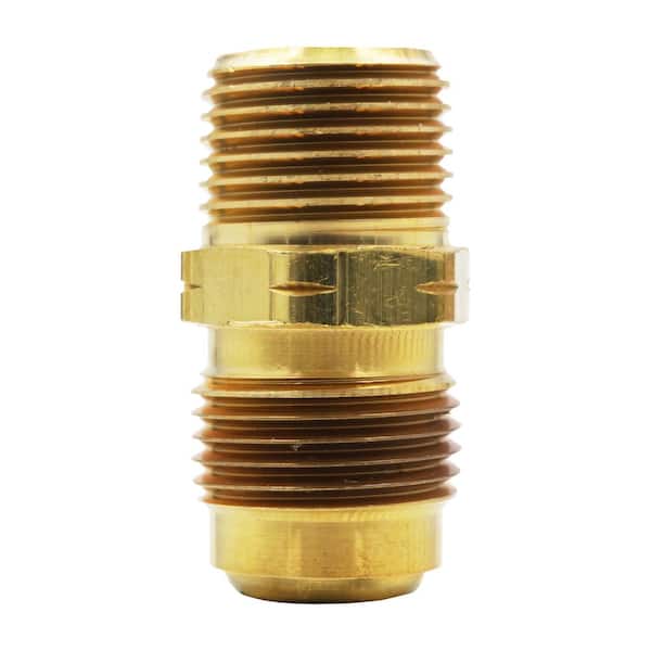 Everbilt 5/8 in. Flare x 1/2 in. MIP Brass Adapter Fitting