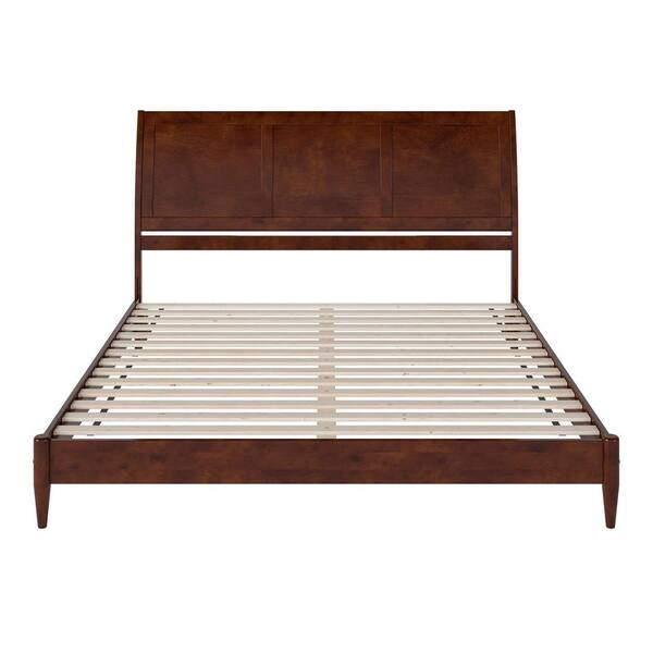 ❀aramode❀ AFI Valencia Walnut Brown Solid Wood Frame King Low Profile