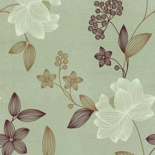 The Wallpaper Company 56 sq. ft. Limani Floral Wallpaper