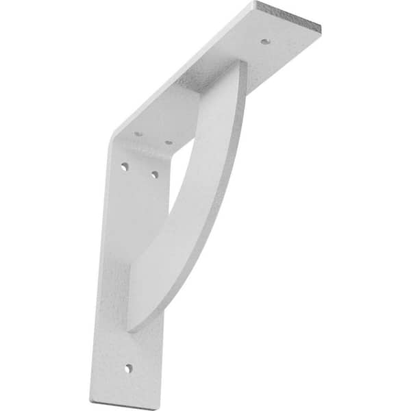 Ekena Millwork 2 in. x 8 in. x 8 in. Steel Hammered White Bulwark Bracket