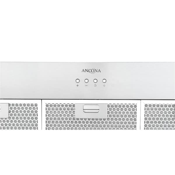 Ancona - Inserta Plus 36 in. 420 CFM Ducted Built-In Range Hood with LED in Stainless Steel