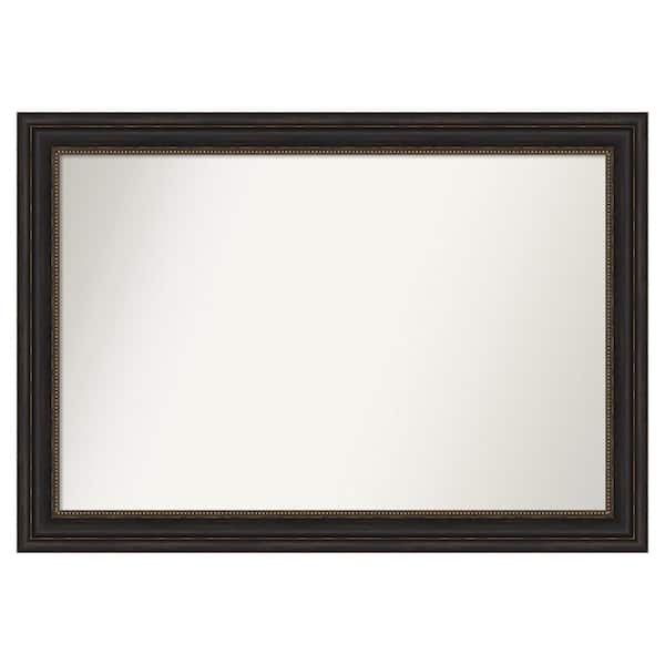 Amanti Art Accent Bronze 43 in. x 30 in. Custom Non-Beveled Polystyrene Antique Framed Bathroom Vanity Wall Mirror