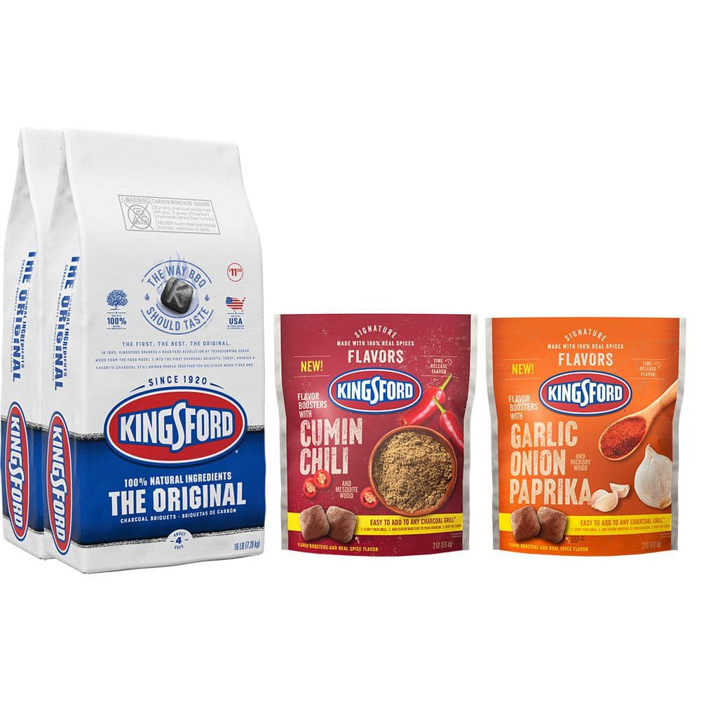 Kingsford 16 Lbs. Original Charcoal Briquettes (2-Pack) And 2 Lbs ...