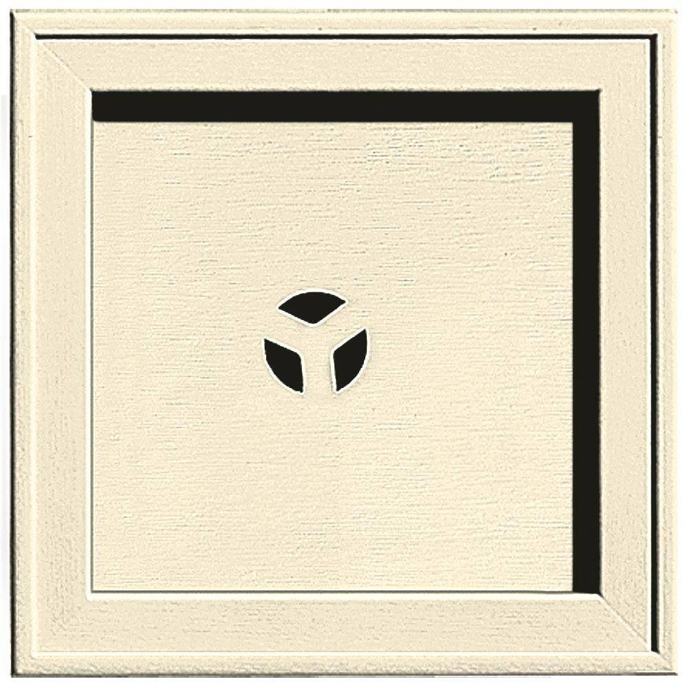 Builders Edge 7 75 In X 7 75 In 020 Heritage Cream Recessed Square Mounting Block