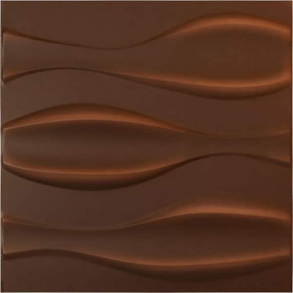 Ekena Millwork 19 5/8 in. x 19 5/8 in. Thompson EnduraWall Decorative 3D Wall Panel, Aged Metallic Rust (12-Pack for 32.04 Sq. Ft.)