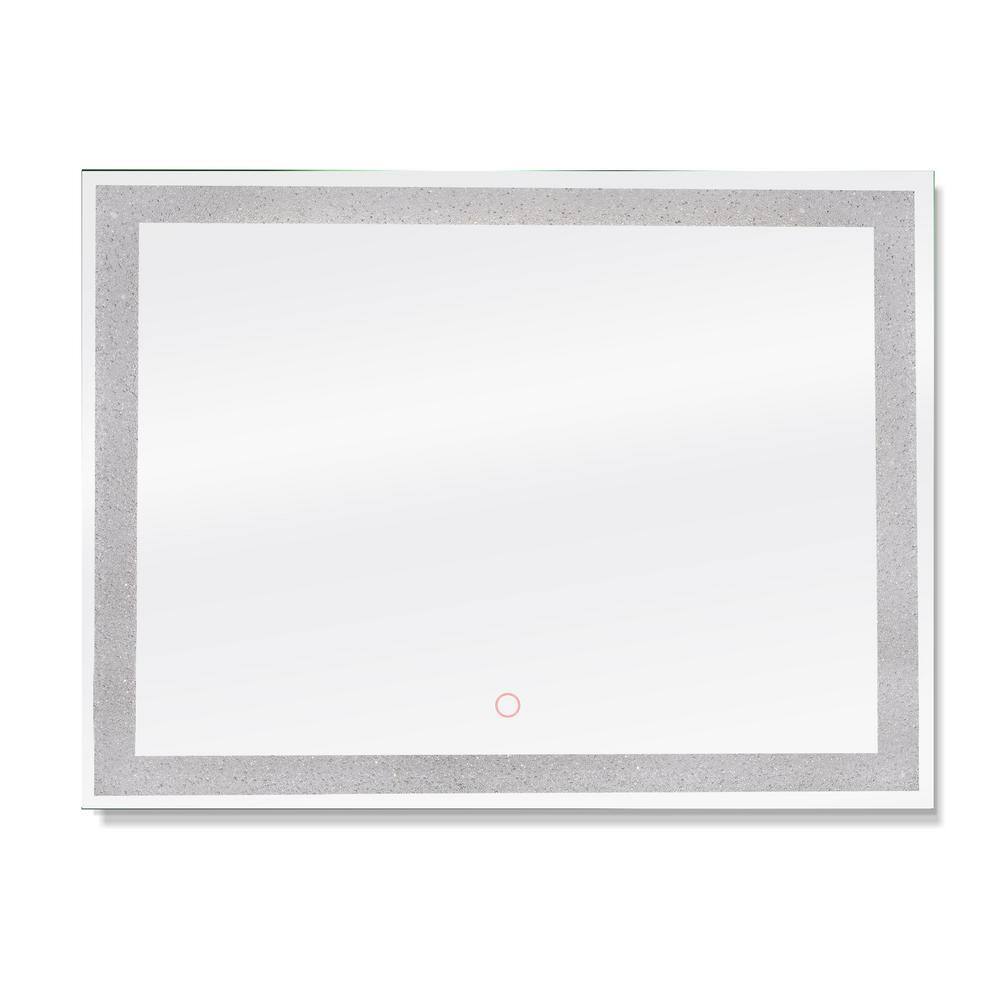 Luxury Crystal 48"x36" Frameless LED Bathroom Vanity Mirror