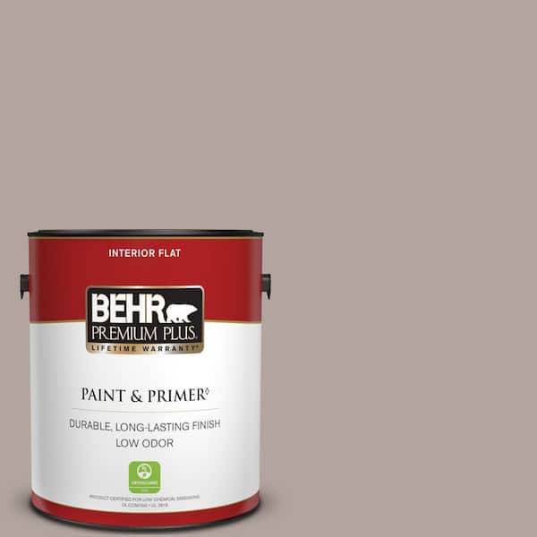 BEHR PREMIUM PLUS 1 gal. #780B-4 Slate Pebble Flat Low Odor Interior Paint & Primer
