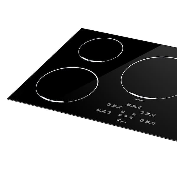 Empava 240V Electric Stove 12-in 2 Elements Smooth Surface (Radiant) Black Electric  Cooktop in the Electric Cooktops department at