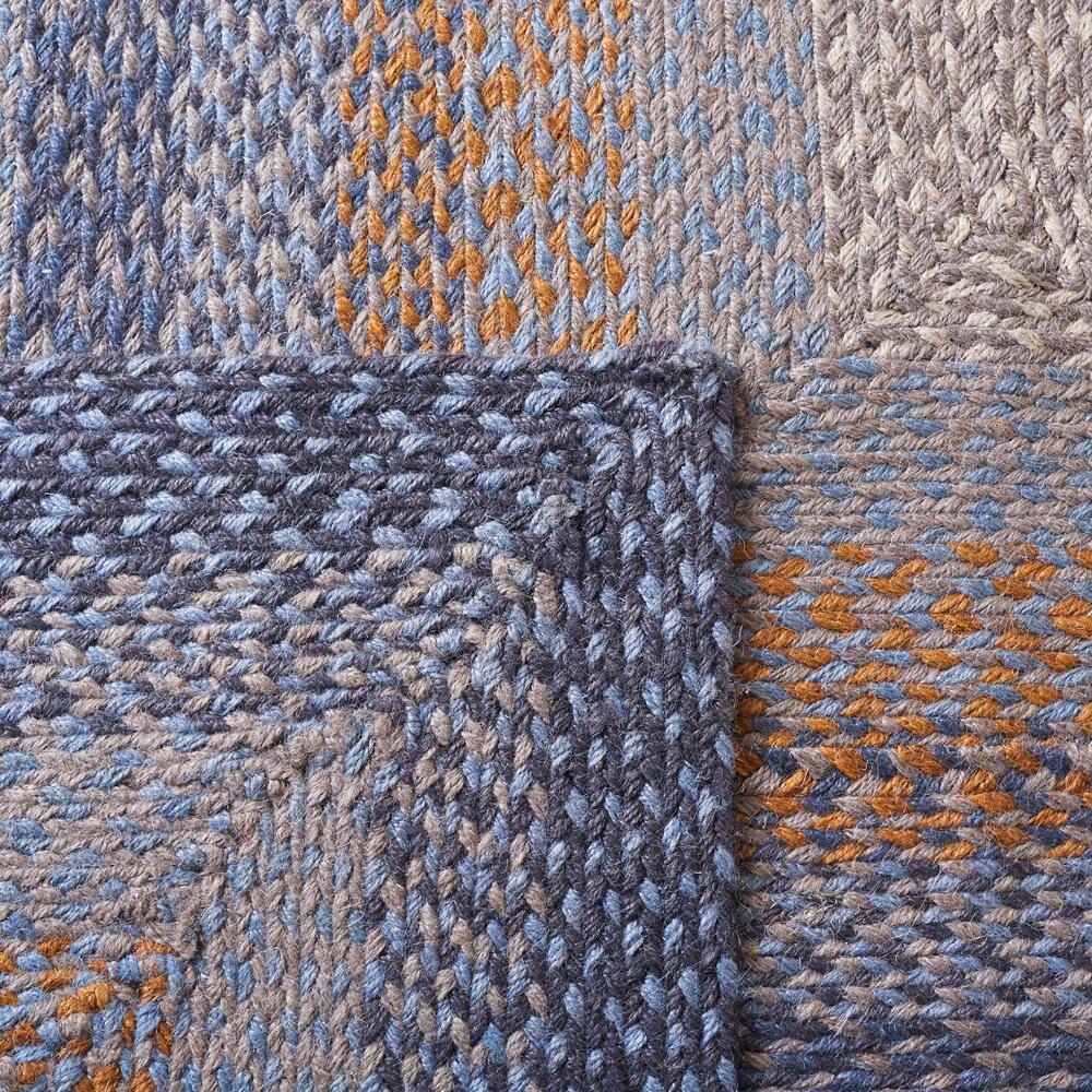 Handwoven Gray and Brown Braided 27" Reversible Runner Rug
