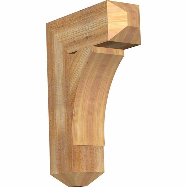 Ekena Millwork 6 in. x 26 in. x 18 in. Western Red Cedar Thorton Craftsman Rough Sawn Bracket