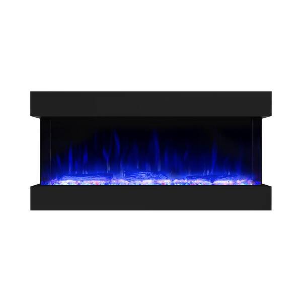 Casainc 50 In Recessed Wall Mounted Electric Fireplace With 4 Color Mode Log Set Crystals Fuel Black Ts50 The Home Depot Casainc 50 In Recessed Wall Mounted, Hampton Bay 50 Inch W Electric Wall Mount Fireplace Review