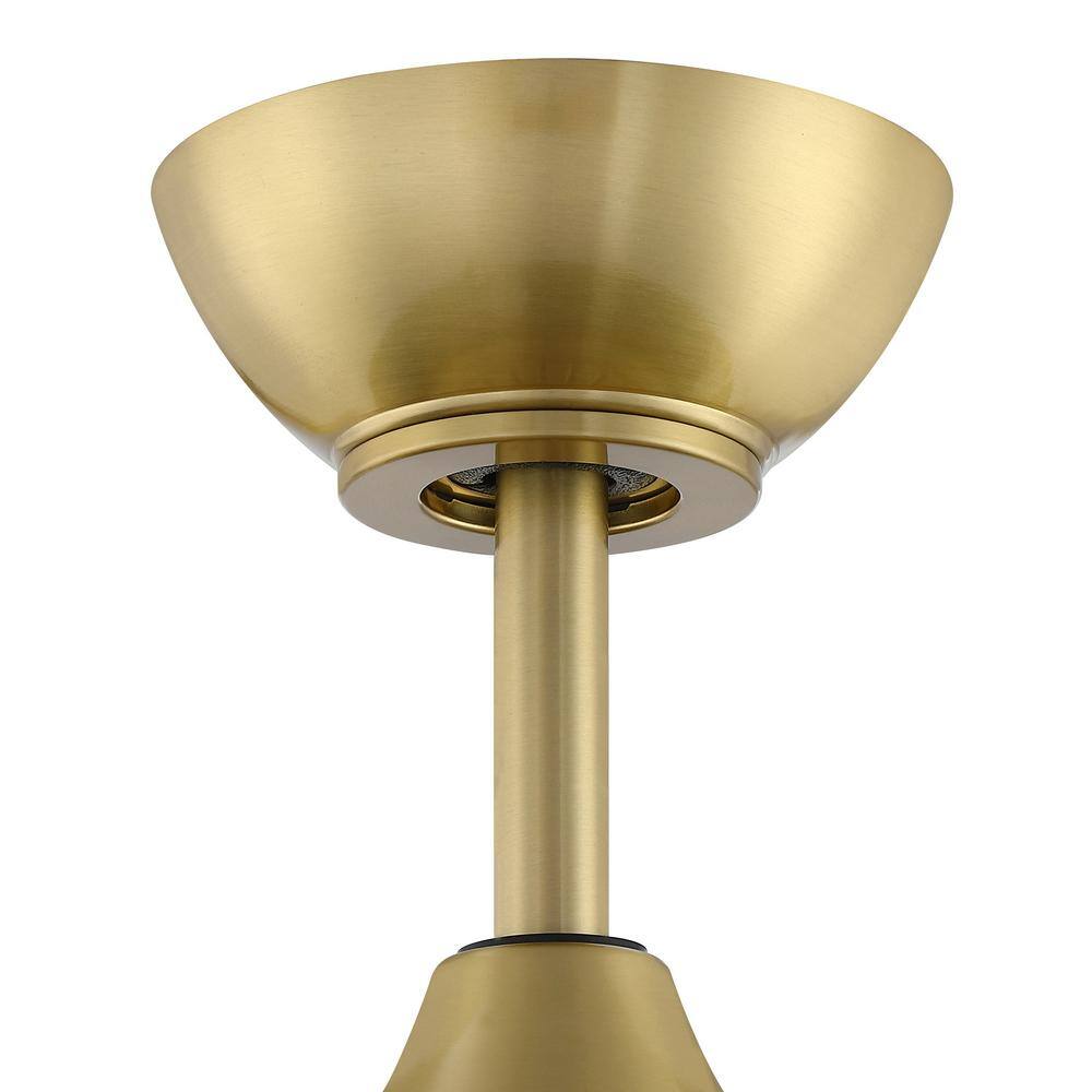 Satin Brass 42" Ceiling Fan with Clear Glass Chandelier