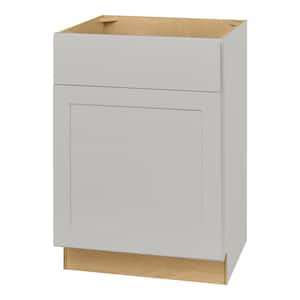 Avondale 24 in. W x 21 in. D x 34.5 in. H Ready to Assemble Plywood Shaker Sink Base Bath Cabinet in Dove Gray