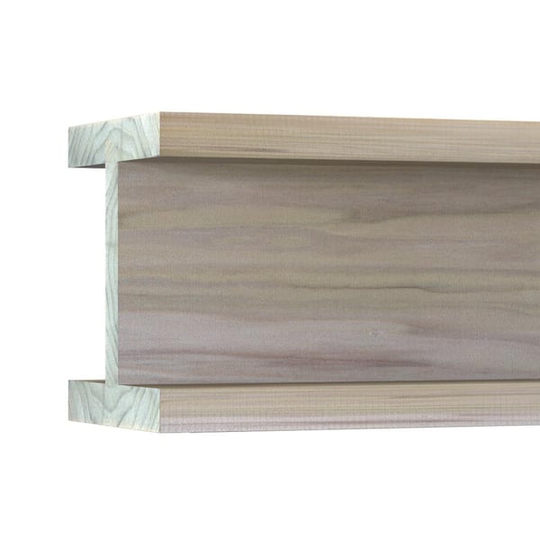 Ornamental Mouldings 5.5 in. W x 5.5 in. H x 92 in. L Natural Poplar Faux Wood I Beam
