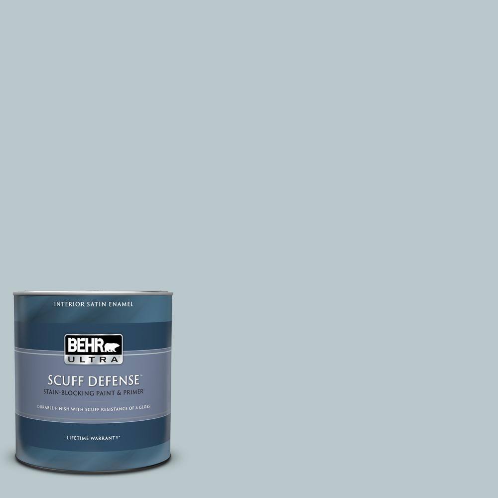 BEHR ULTRA 1 qt. ICC46 Soft Denim Extra Durable Satin Enamel Interior