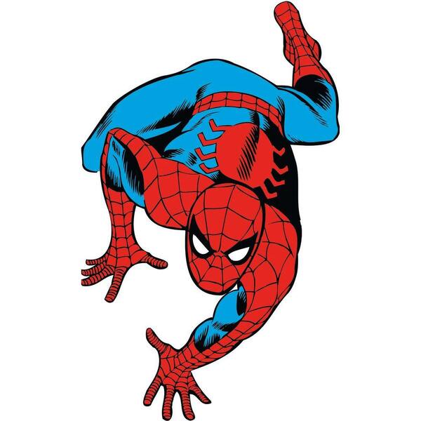 Unbranded 5 in. x 19 in. Marvel Classic Spiderman Peel and Stick Giant Wall Decals