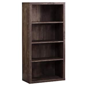 48 in. Brown with 4-Storage Shelves Composite Bookcase