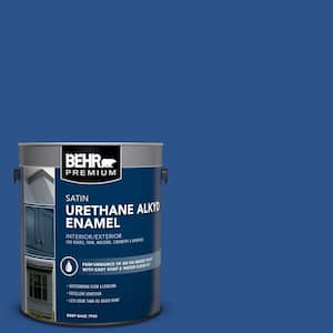 1 gal. #P520-7 Flashy Sapphire Urethane Alkyd Satin Enamel Interior/Exterior Paint