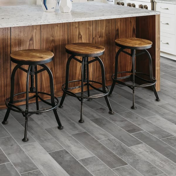 Florida Tile Home Collection Wind River Grey 6 in. x 24 in