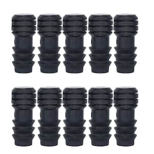 1/2 in. Barbed End Plug Garden Watering Hose Connector for Micro Drip Irrigation Pipe Tubing Hose Fitting (10-Pack)