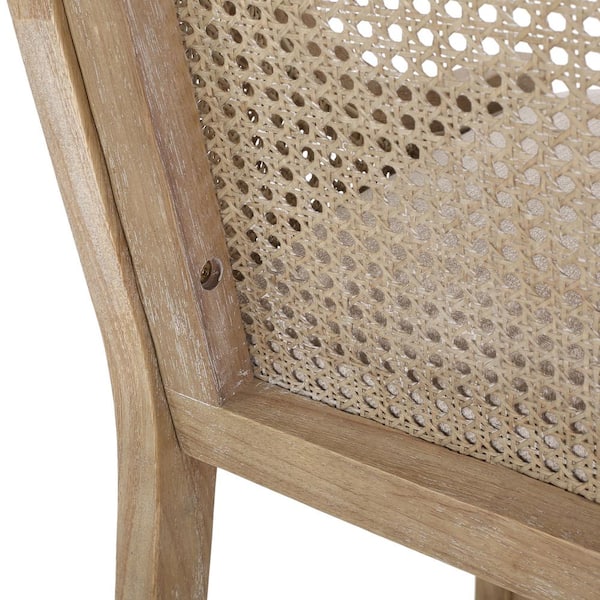 Noble House Lochmere 30 in. Beige and Natural Upholstered
