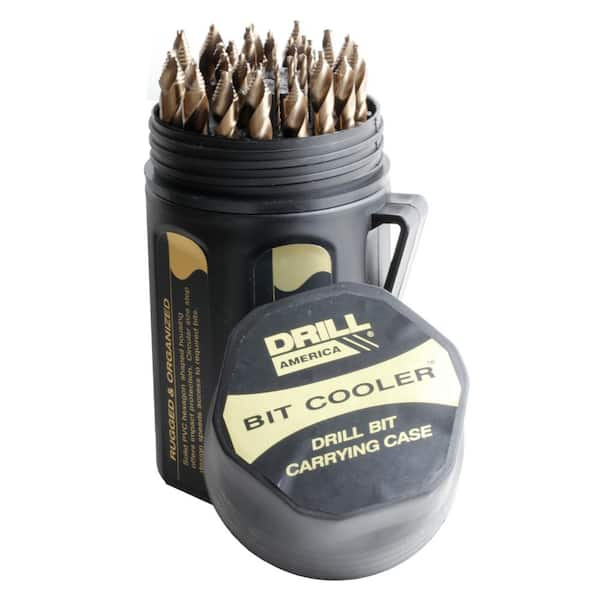 29-Piece Cobalt Stepped Point Drill Bit Set in Round Case (1/16 - 1/2 x 1/64)