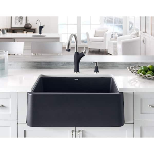 Blanco Ikon Farmhouse A Front Granite Composite 30 In Single Bowl Kitchen Sink Anthracite 401732 Blanco Ikon Farmhouse A Front, What Is The Most Durable Farmhouse Sink In World Of Tanks
