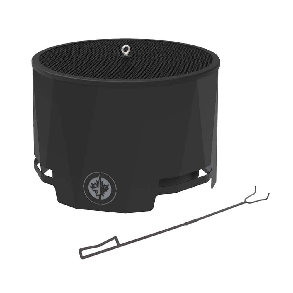 BLUE SKY OUTDOOR LIVING The Peak NHL 24 in. x 16 in. Round Steel Wood