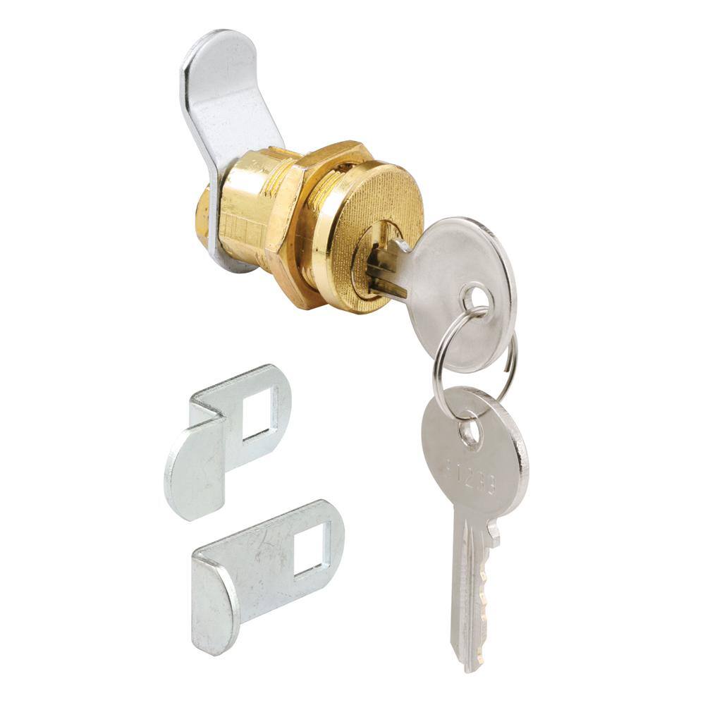 thumbnail image 2 of Prime-Line S4049 Mailbox Lock – Keyed, 5/16 Inch Bolt, Brass Plated, Replacement Lock 2 of 5