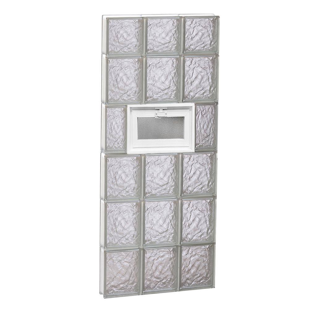 17.25 in. x 44.5 in. x 3.125 in. Frameless Ice Pattern Vented Glass Block Window price history on PriceWatchPro