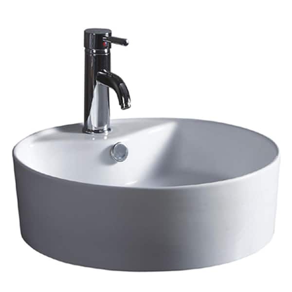 Wells China Luxe Series Vitreous Ceramic Vessel Sink in white