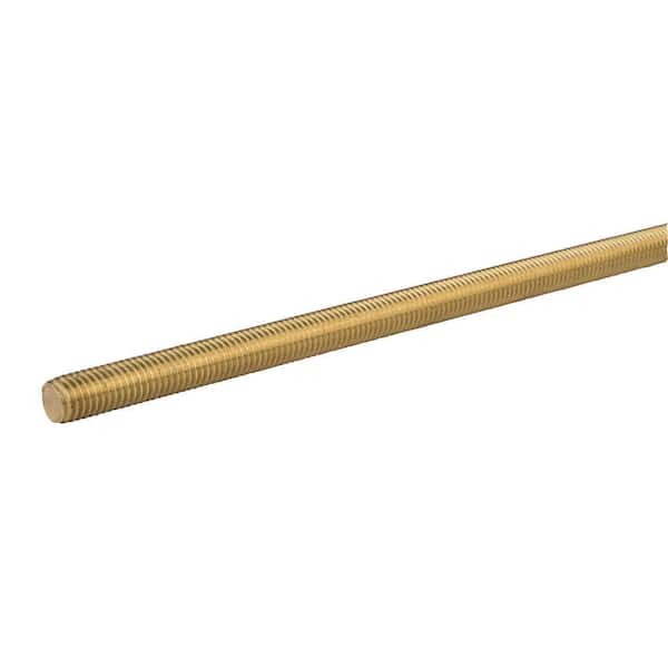 Rod Threading Service ALL AMERICA THREADED PRODUCTS 1/2 in. x 3 ft. Brass (Coarse) Threaded ...