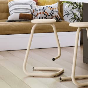 Paperclip70 26 in. Straw Metal Counter Stool