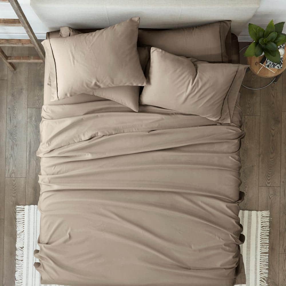 Taupe Queen Ultra Soft Microfiber 6-Piece Sheet Set