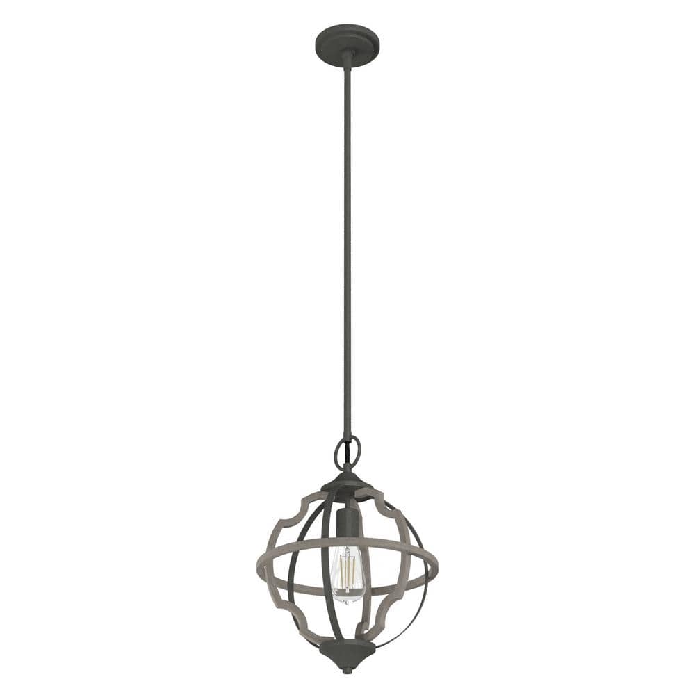 Noble Bronze Washed Oak Mini Globe LED Pendant