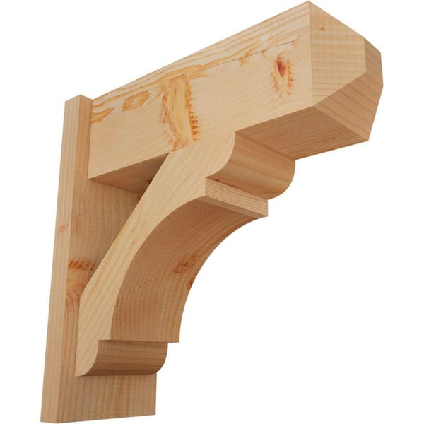 Ekena Millwork 8 in. x 20 in. x 20 in. Douglas Fir Olympic Craftsman Smooth Outlooker