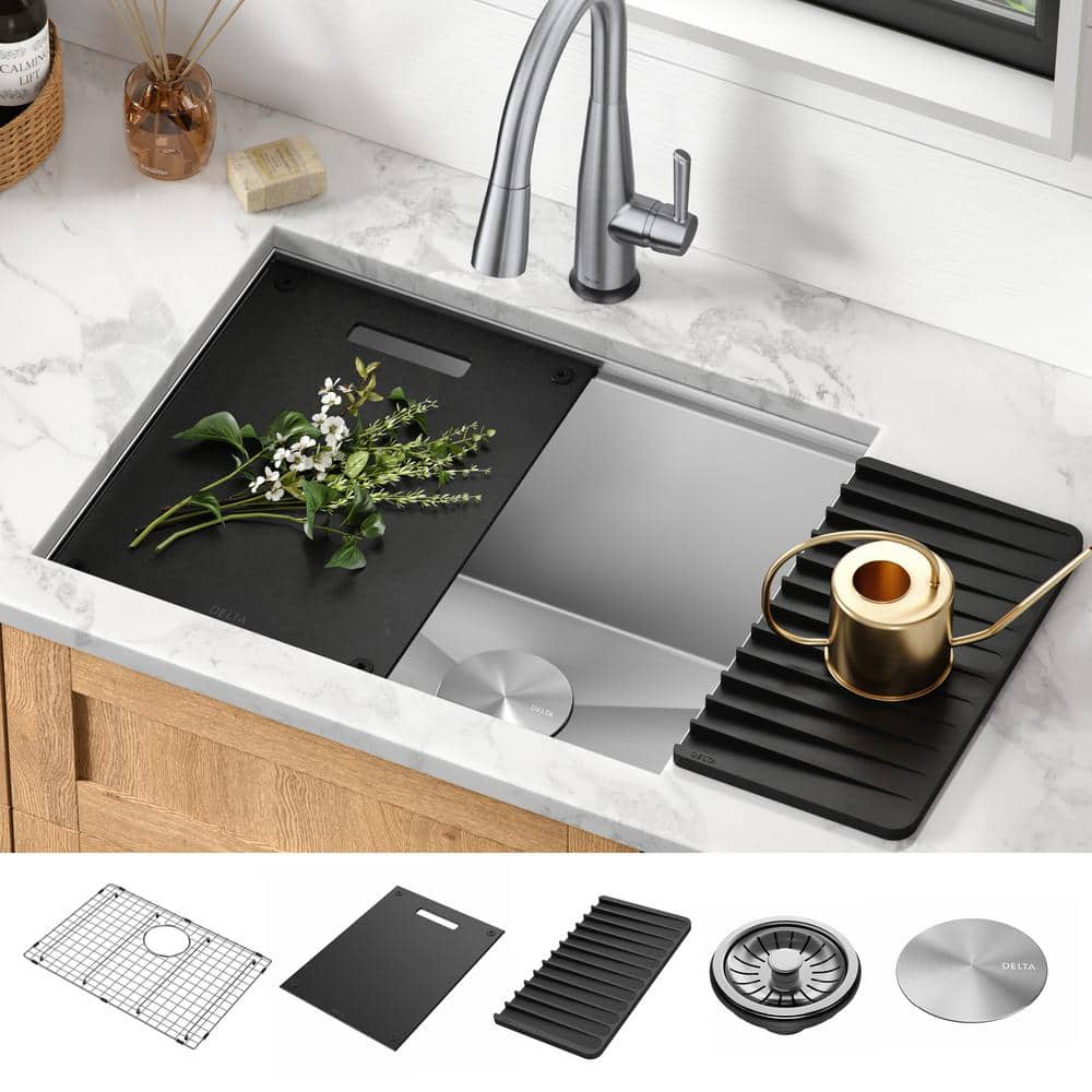 Delta 24-Inch Stainless Steel Undermount Workstation Sink