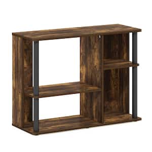Classic 31.5 in. Amber Pine/Black TV Stand with Shelves Fits TV's up to 40 in.