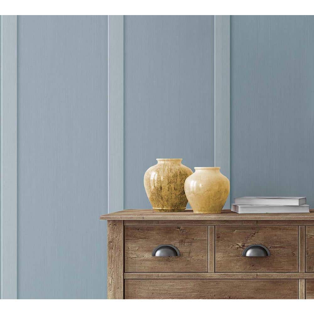 Blue Stream Faux Board and Batten Peel and Stick Wallpaper