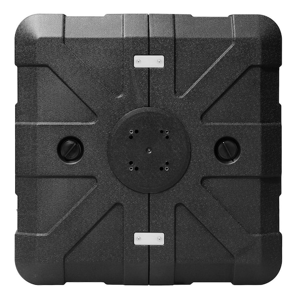 220 lbs. 3D Surface Stylish and Modern HDPE Patio Umbrella Base with Wheels in Black