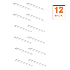 12-Pack 4 ft. 120-Watt Equivalent 3400 Lumens Easy Install Integrated LED Shop Light Bright White 4000K
