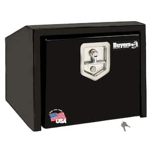14 in. x 12 in. x 18 in. Gloss Black Steel Underbody Truck Tool Box with Slanted Back