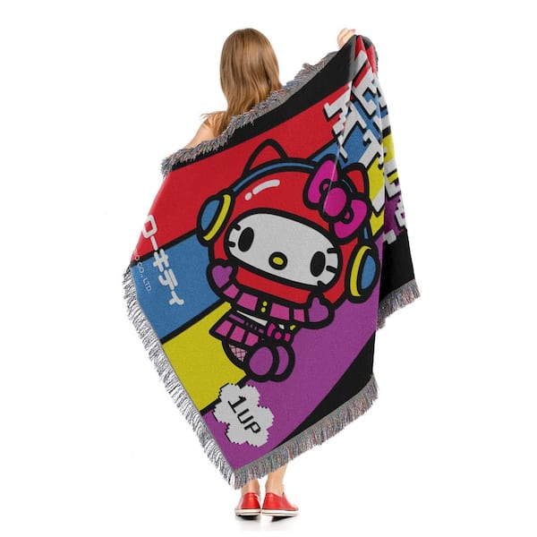 Hello Kitty Cool Kitty Woven Tapestry Throw Blanket