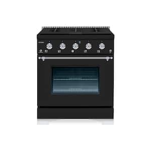 CLASSICO 30 in. 4 Burner Freestanding Single Oven Gas Range with Gas Stove and Gas Oven in Grey Family