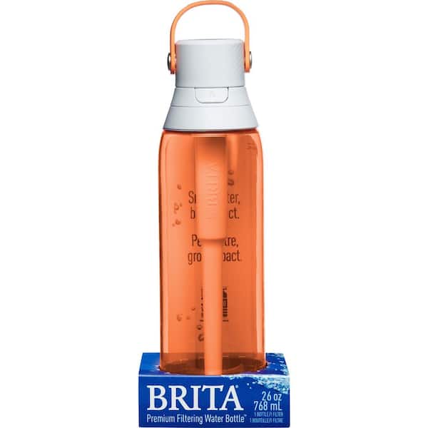  Brita Botella de agua filtrante prémium de 26 onzas con filtro,  sin BPA, vidrio de mar : Deportes y Actividades al Aire Libre