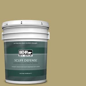 5 gal. #PMD-101 Green Fig Extra Durable Semi-Gloss Enamel Interior Paint & Primer
