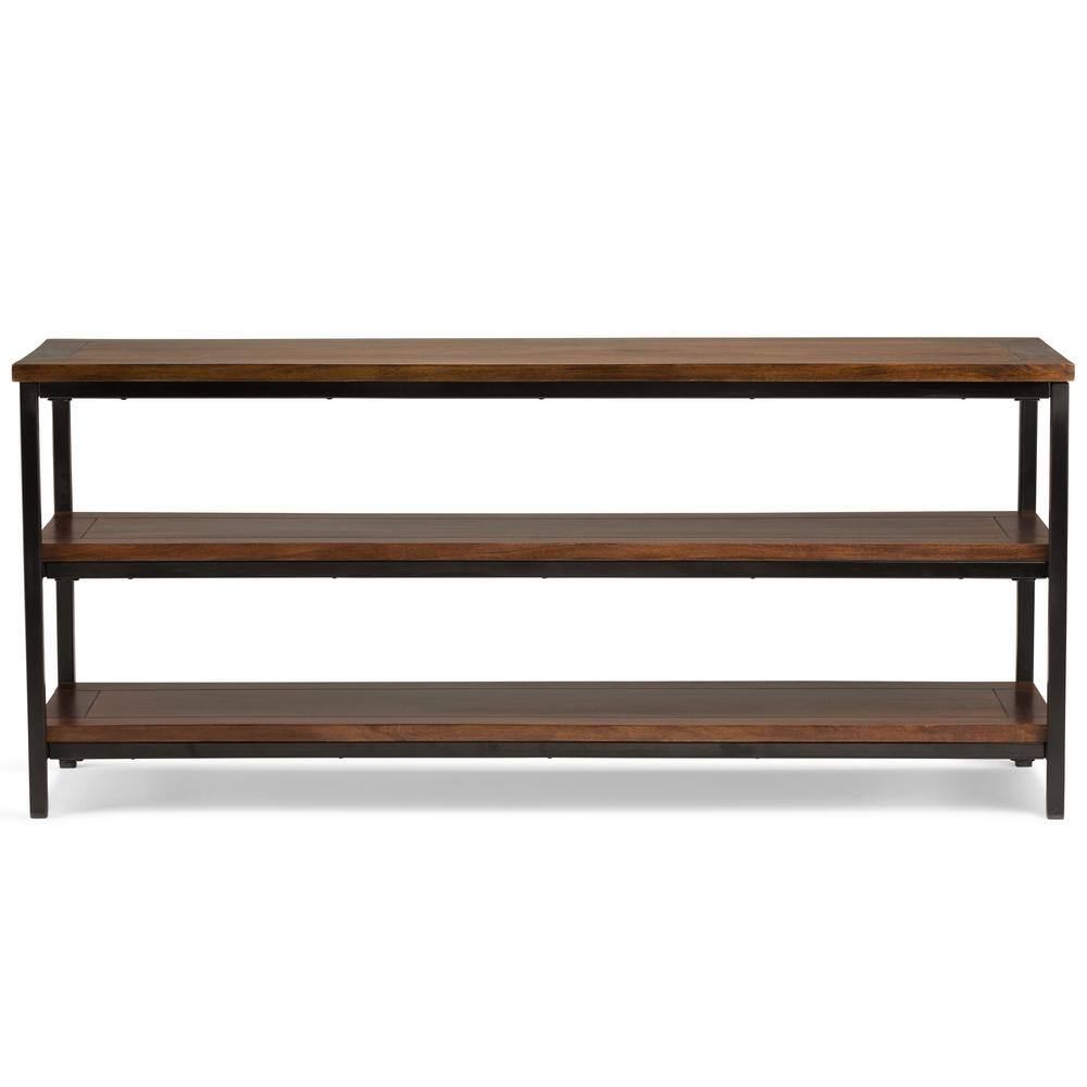 Skyler 60'' Dark Cognac Brown Industrial Mango Wood TV Stand