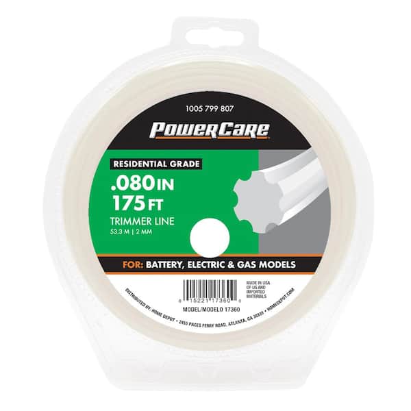Powercare Universal Fit .080 in. x 175 ft. Gear Replacement Line for Gas, Corded and Cordless String Grass Trimmer/Lawn Edger