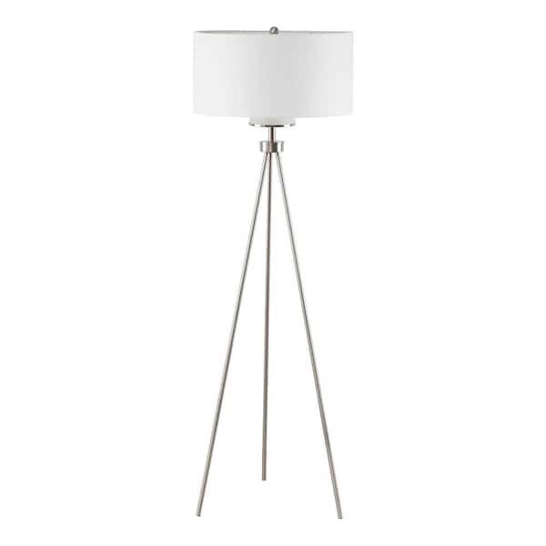 INK+IVY Pacific 66.5 in. Silver Smart Dimmable Standard Floor Lamp