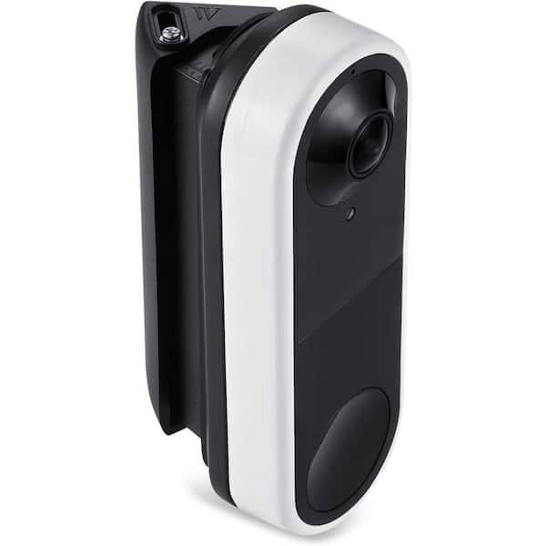 Wasserstein Horizontal Wedge Wall Mount for Arlo Video Doorbell - Flexible Mounting Options for Your Smart Doorbell in Black